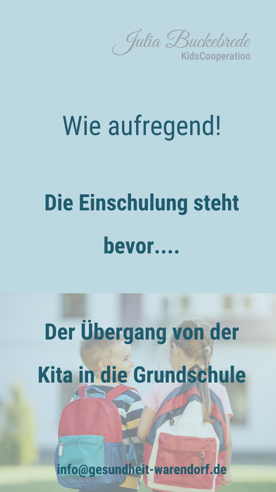 Die Einschulung steht bevor! - Ein Kurs für Kinder, die in die 1. Klasse kommen (Präsenz)